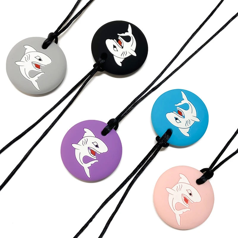 "Sharky" Sensory Silicone Teething Necklace - Safe Chew Jewelry for Babies & Toddlers - Image 5