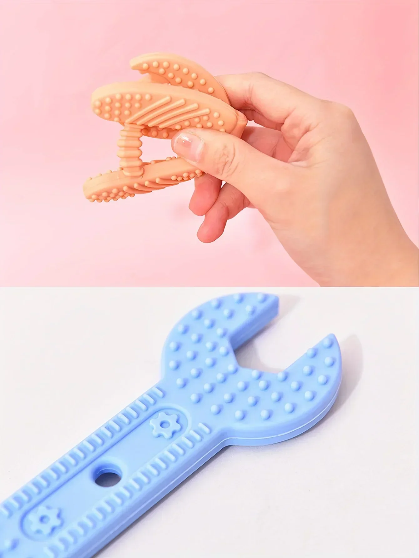 "Little Handyman" Premium Silicone Teething Tool Set - 5-Piece Construction Play & Relief - Image 3