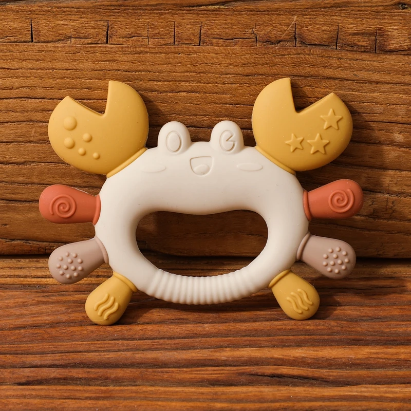 silicone crab teether for babies