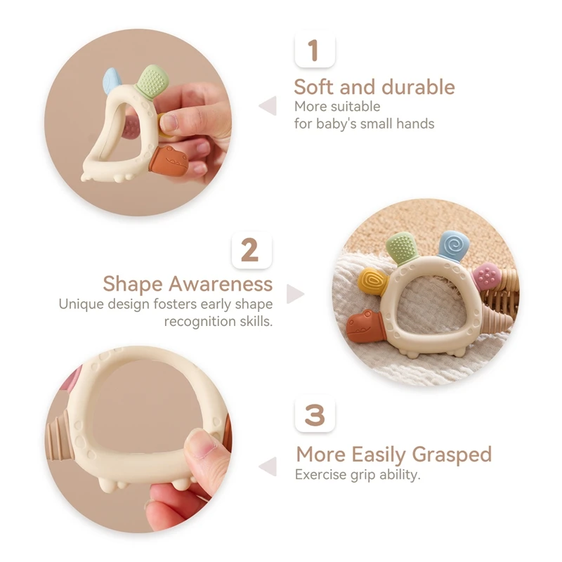 silicone elephant teether for babies