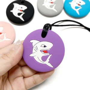 "Sharky" Sensory Silicone Teething Necklace - Safe Chew Jewelry for Babies & Toddlers