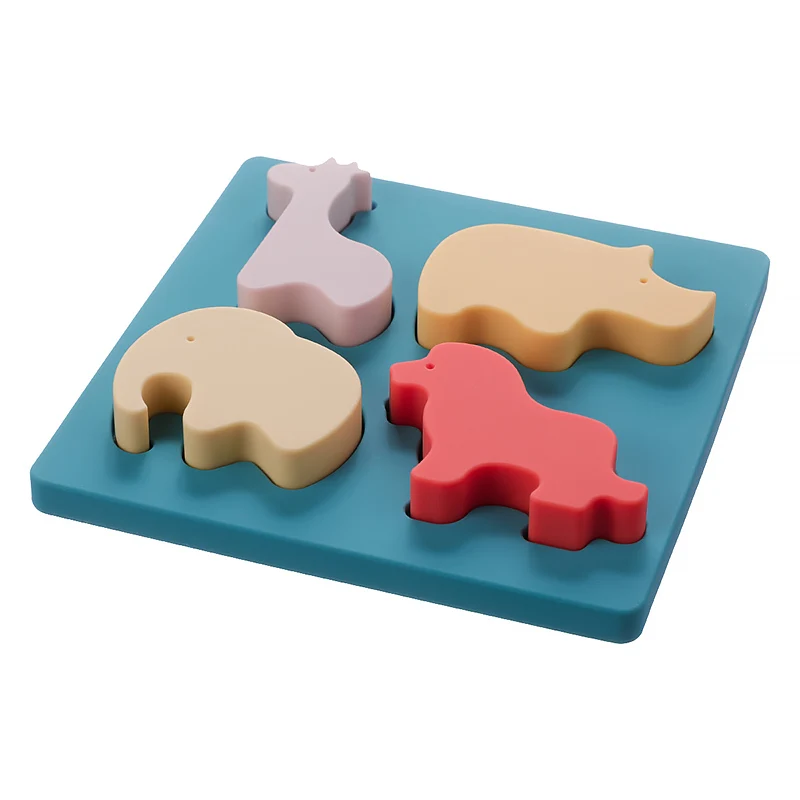 silicone animal nesting puzzle montessori set