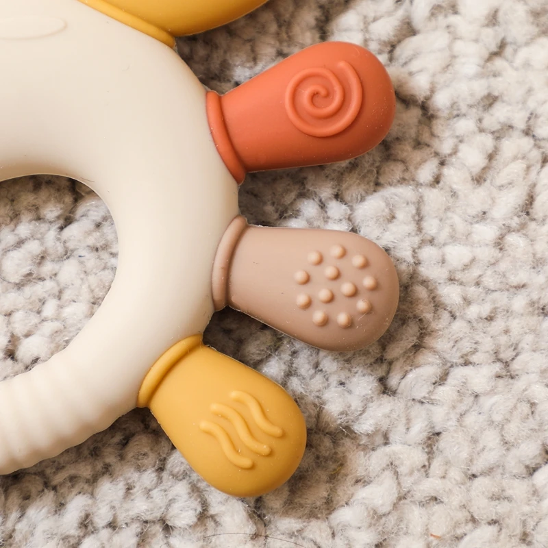 silicone crab teether for babies