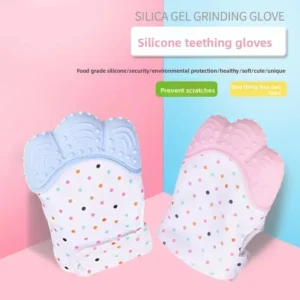Premium Silicone Baby Teething Mitten - Safe Soothing Sensory Glove