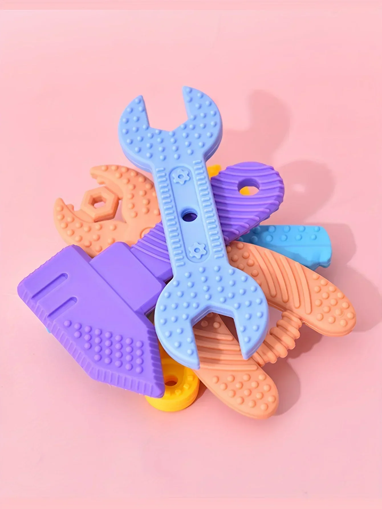 "Little Handyman" Premium Silicone Teething Tool Set - 5-Piece Construction Play & Relief - Image 5