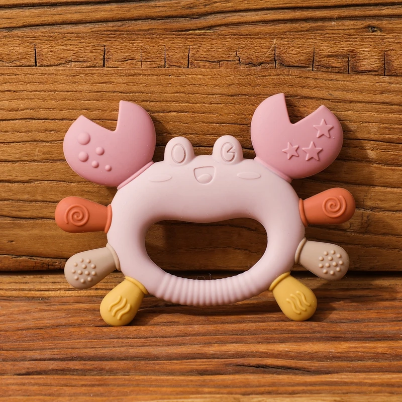 silicone crab teether for babies