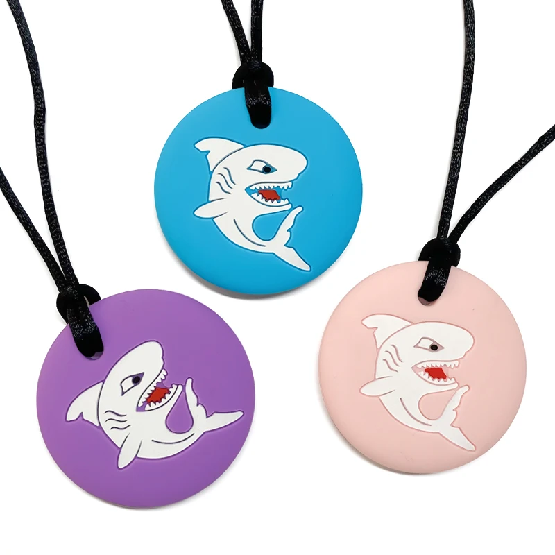 "Sharky" Sensory Silicone Teething Necklace - Safe Chew Jewelry for Babies & Toddlers - Image 4