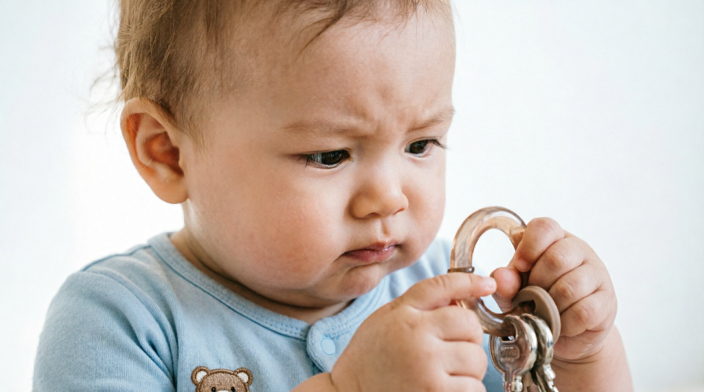 silicone keys teether baby nordic sensory multi texture