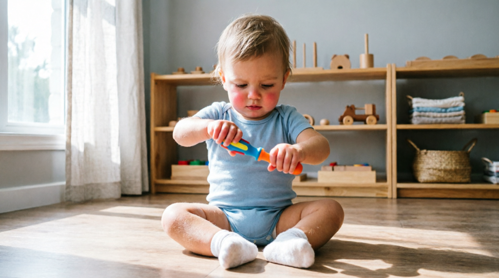 silicone teething tool set baby construction development