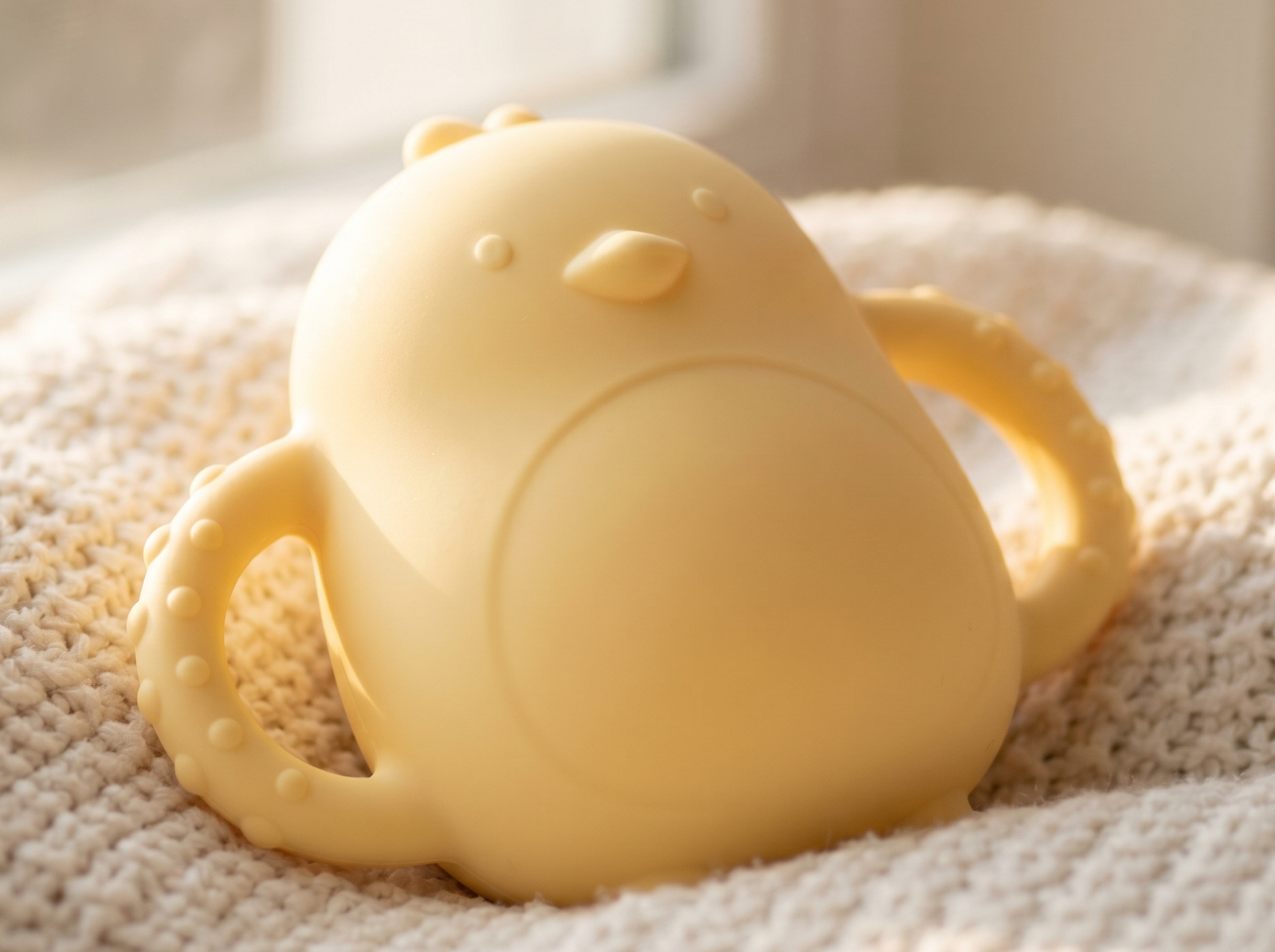 silicone chick teether baby soft comfort flexible